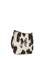 BORSETTA MC 2 SAINT BARTH PARISIENNE MUCCATA IN MISTO LANA CON LOGO RICAMATO E TRACOLLA REMOVIBILE