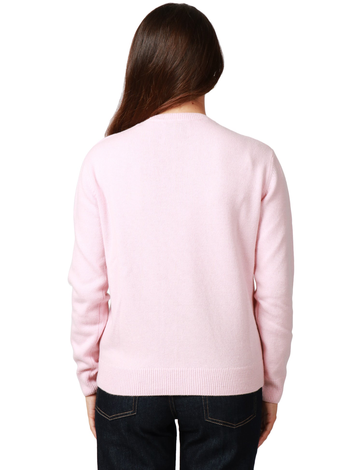 MAGLIONE DONNA MC 2 SAINT BARTH ROSA CON SCRITTA"BELLA E IMPOSSIBILE" IN MISTO CASHMERE