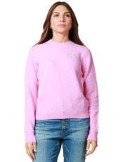 MAGLIONE DONNA MC 2 SAINT BARTH ROSA BUBBLE GIROCOLLO IN MISTO LANA MERINO E ALPACA CON RICAMO "NON SMETTO DI SPLENDERE"
