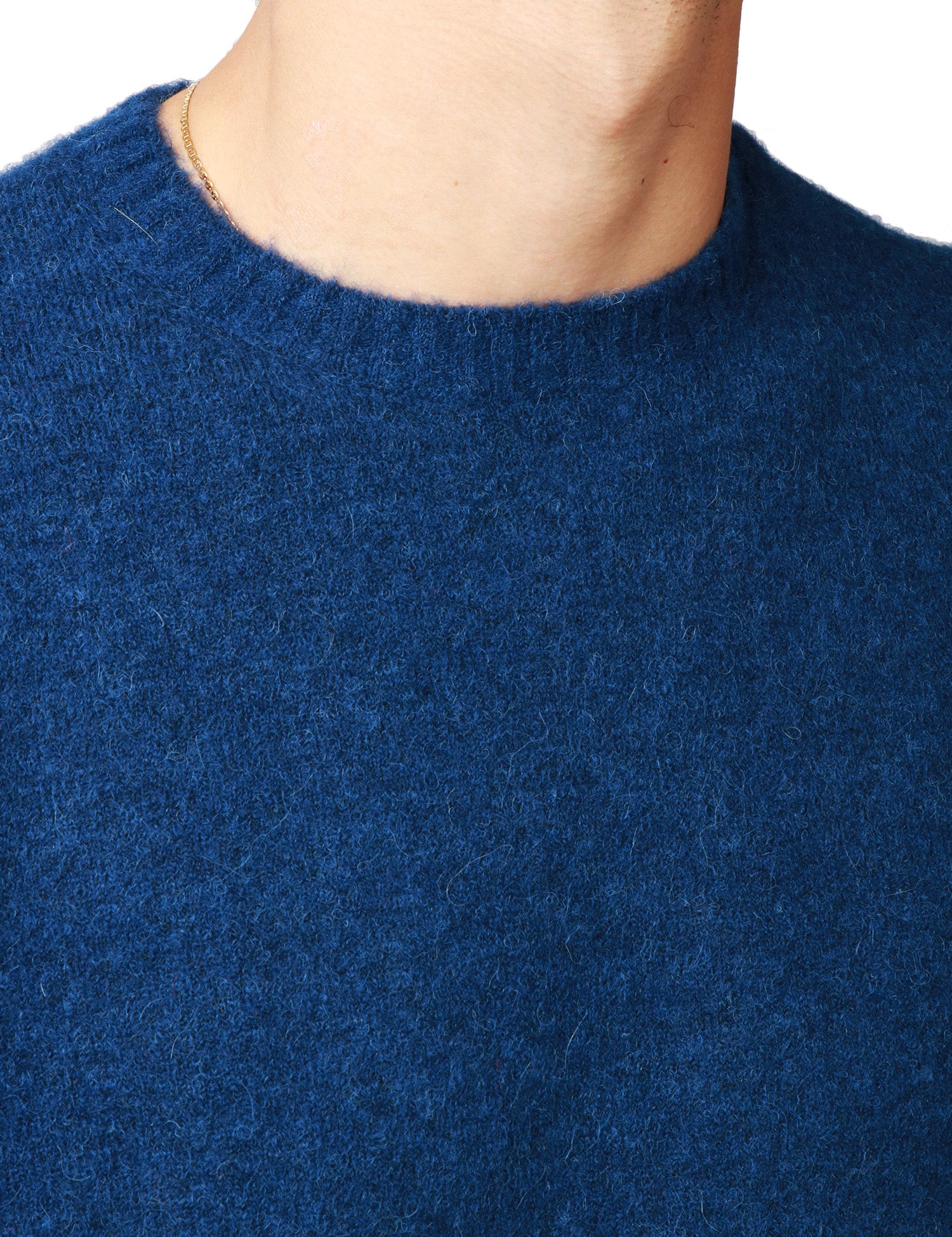 MAGLIONE UOMO MC 2 SAINT BARTH REGENT BLU NAVY GIROCOLLO IN MISTO ALPACA CON RICAMO LOGO SUL POLSO