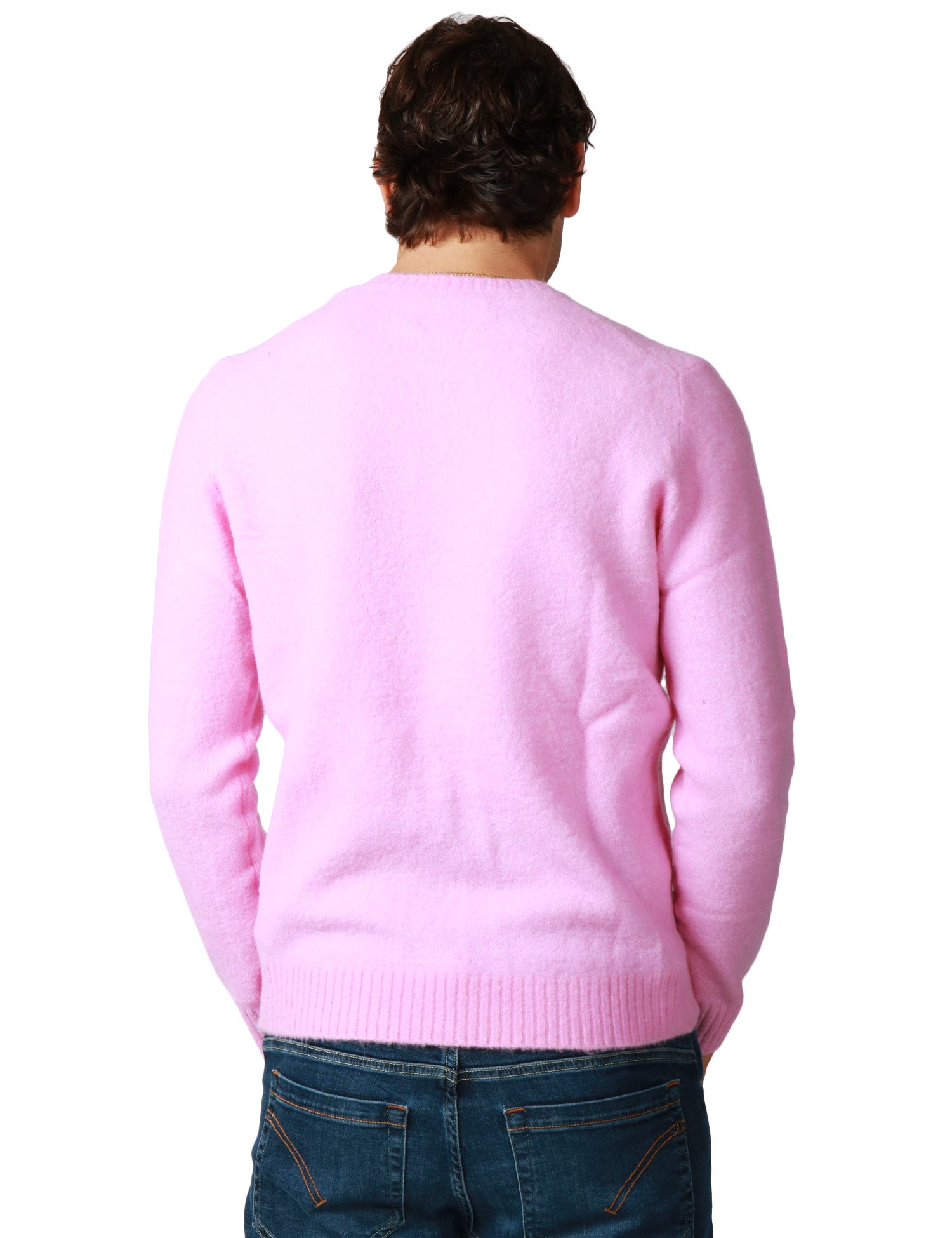 MAGLIONE UOMO MC 2 SAINT BARTH REGENT ROSA GIROCOLLO IN MISTO ALPACA CON RICAMO LOGO SUL POLSO