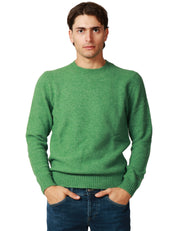 MAGLIONE UOMO MC 2 SAINT BARTH REGENT SALVIA GIROCOLLO IN MISTO ALPACA CON RICAMO LOGO SUL POLSO
