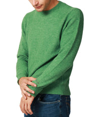 MAGLIONE UOMO MC 2 SAINT BARTH REGENT SALVIA GIROCOLLO IN MISTO ALPACA CON RICAMO LOGO SUL POLSO