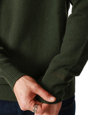 MAGLIONE UOMO MC 2 SAINT BARTH REGENT MILITARE GIROCOLLO IN LANA D'AGNELLO