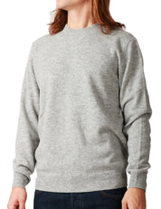 MAGLIONE UOMO MC 2 SAINT BARTH GRIGIO MELANGE GIROCOLLO IN LANA D'AGNELLO 100%