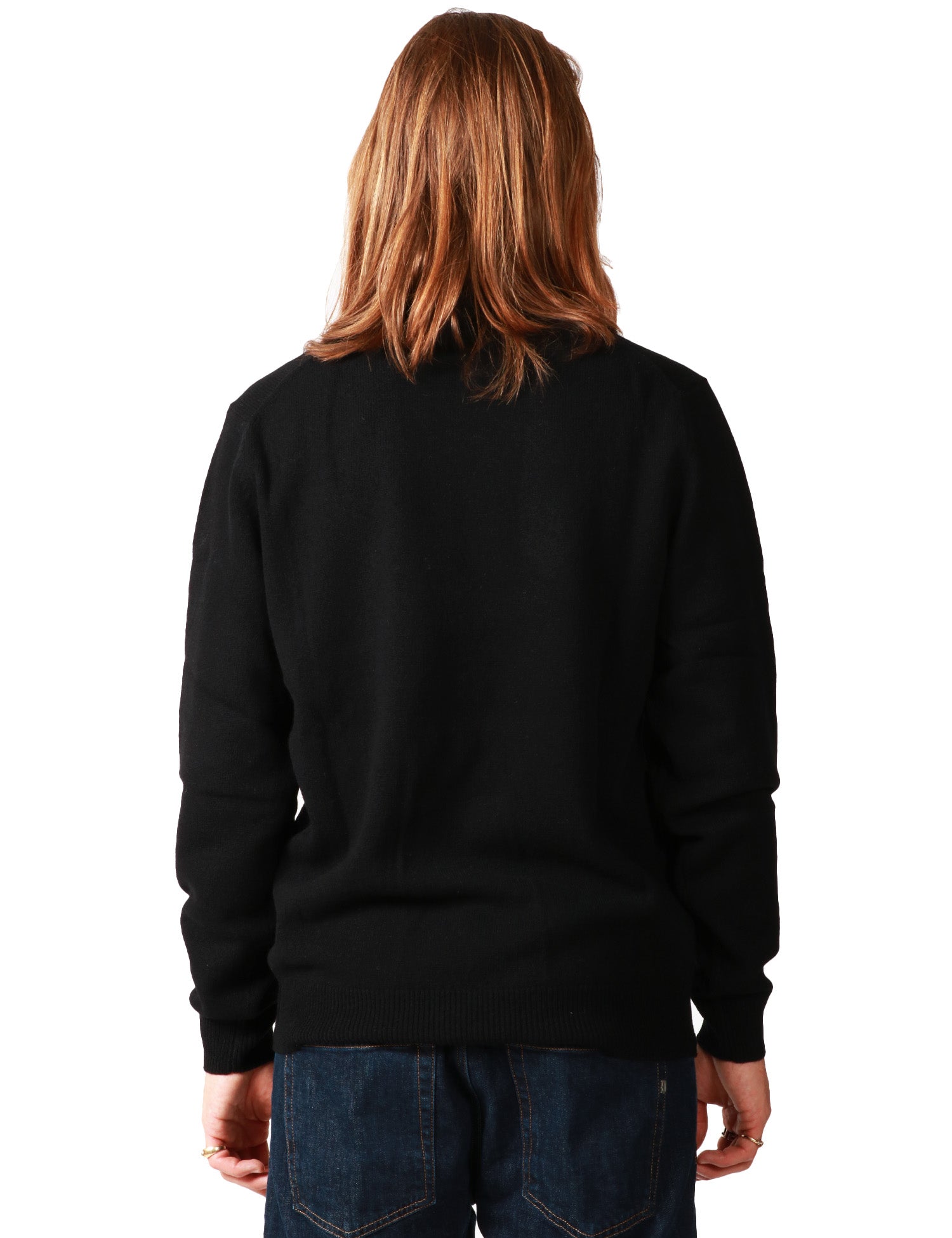 MAGLIONE UOMO MC 2 SAINT BARTH REGENT NERO GIROCOLLO IN LANA D'AGNELLO