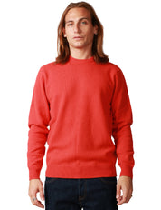 MAGLIONE UOMO MC 2 SAINT BARTH REGENT ORANGE GIROCOLLO IN LANA D'AGNELLO