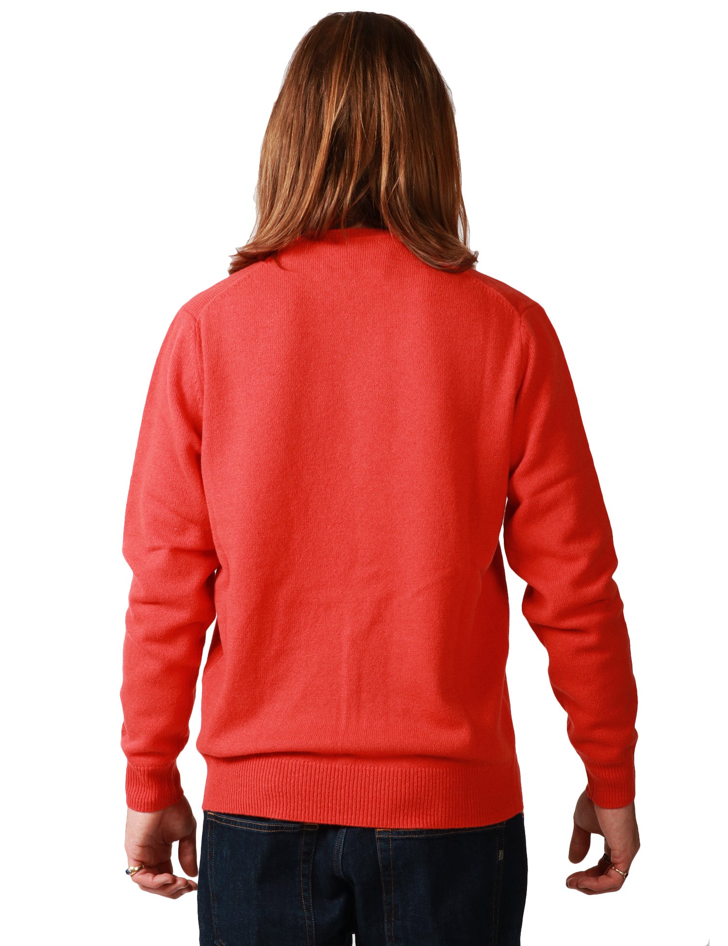 MAGLIONE UOMO MC 2 SAINT BARTH REGENT ORANGE GIROCOLLO IN LANA D'AGNELLO