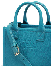 BORSA DONNA MC 2 SAINT BARTH VANITY BAG MINI OTTANIO IN PELLE MARTELLATA CON LOGO IMPRESSO A CALDO E MANICI