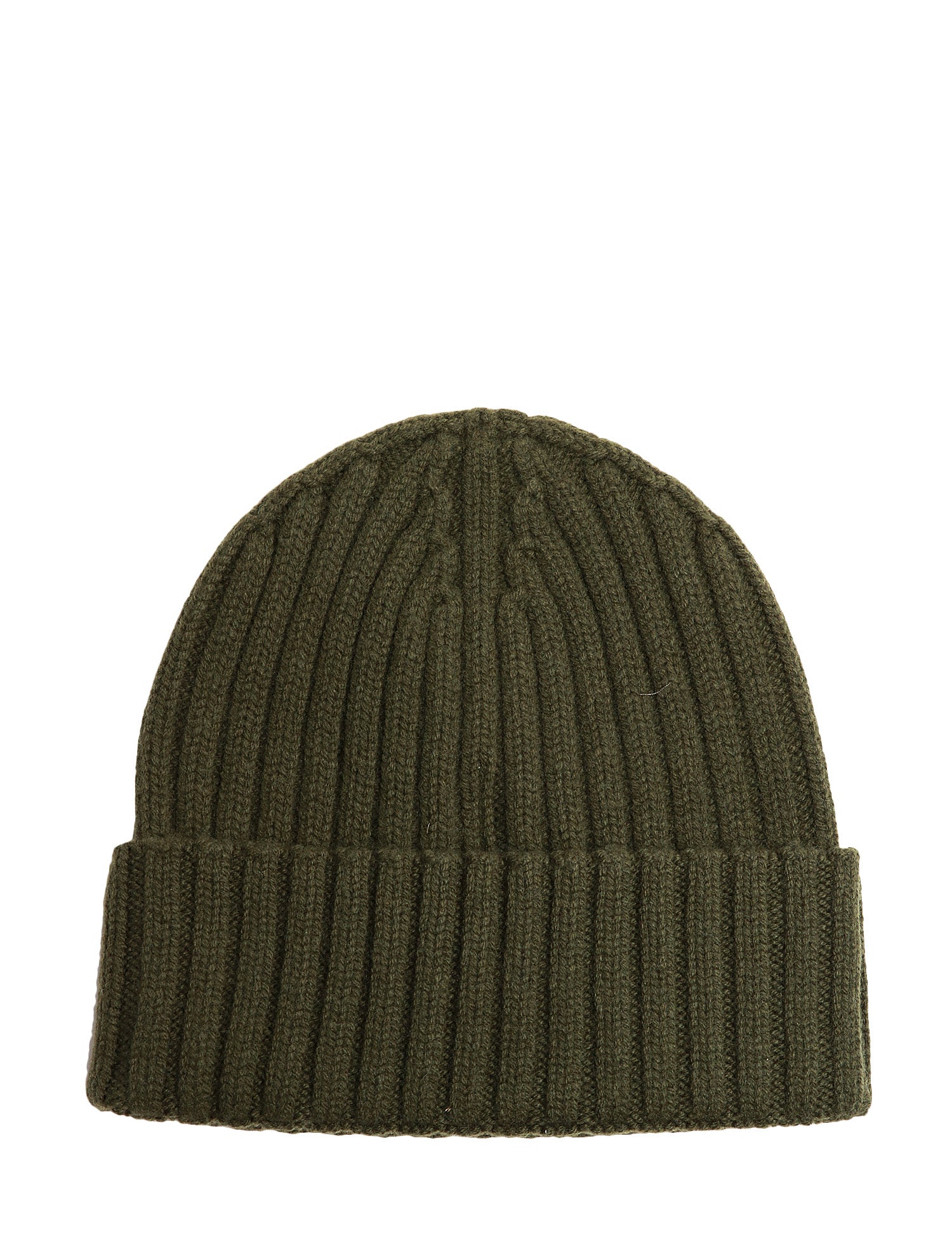 CAPPELLO UOMO MC 2 SAINT BARTH WENGEN VERDE MILITARE IN CASHMERE A COSTE CON RICAMO LOGO