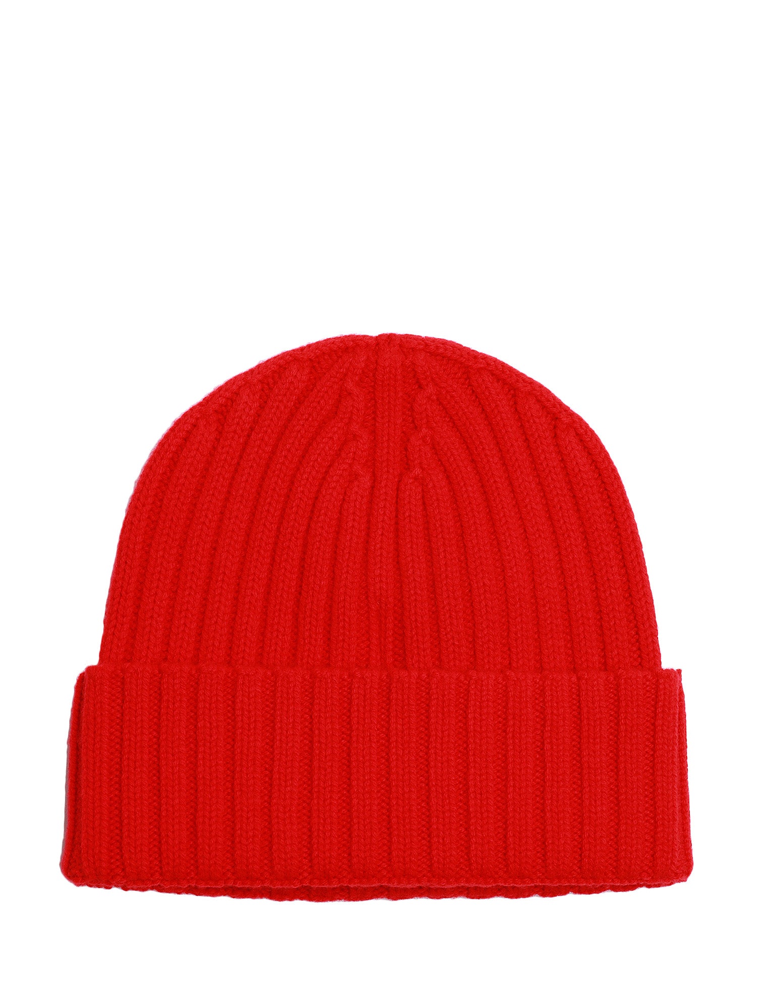 CAPPELLO MC 2 SAINT BARTH WENGEN ROSSO IN CASHMERE A COSTE INGLESE CON RICAMO LOGO