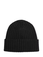 CAPPELLO MC 2 SAINT BARTH NERO IN CASHMERE A COSTE CON RICAMO LOGO