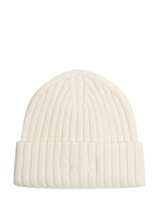 CAPPELLO MC 2 SAINT BARTH OFF WHITE IN CASHMERE A COSTE CON RICAMO LOGO