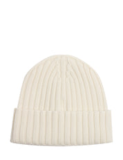 CAPPELLO MC 2 SAINT BARTH OFF WHITE IN CASHMERE A COSTE CON RICAMO LOGO