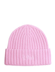 CAPPELLO MC 2 SAINT BARTH WENGEN ROSA IN CASHMERE A COSTE CON RICAMO LOGO