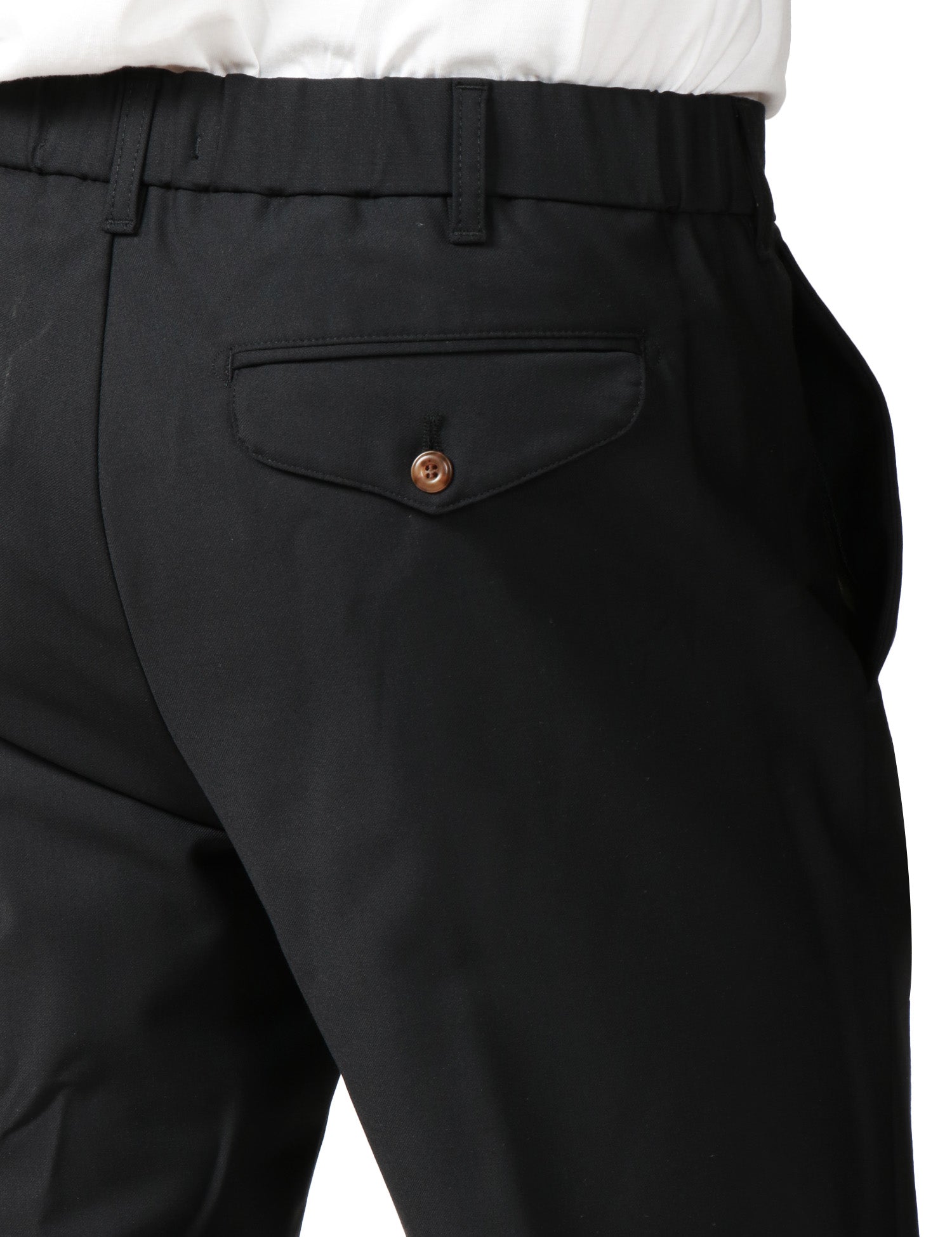 PANTALONE UOMO MYTHS NERO CON PENCE SINGOLA DAVANTI CARROT FIT