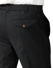 PANTALONE UOMO MYTHS NERO CON PENCE SINGOLA DAVANTI CARROT FIT
