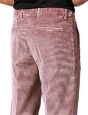 PANTALONE UOMO MYTHS ROSA IN VELLUTO A COSTE CON PENCE SINGOLA A GAMBA DRITTA