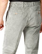PANTALONE UOMO MYTHS SALVIA IN VELLUTO CON PENCE SINGOLA CARROT FIT