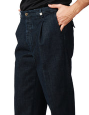 JEANS UOMO MYTHS DENIM BLU SCURO A GAMBA DRITTA CON PENCES