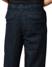 JEANS UOMO MYTHS DENIM BLU SCURO A GAMBA DRITTA CON PENCES