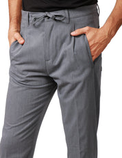 PANTALONE UOMO OFFICINA 36 DANA GRIGIO CON COULISSE E TASCHE POSTERIORI CON PATTA E BOTTONE