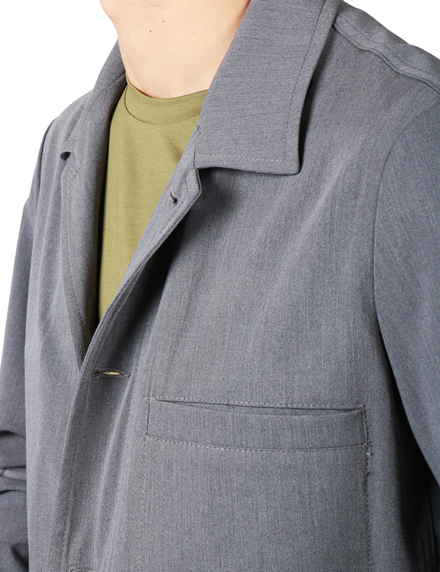 GIACCA UOMO OFFICINA 36 DANA GRIGIA CON COLLETTO REVER E TASCHE A TOPPA DAVANTI