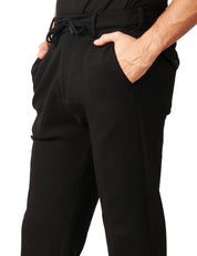 PANTALONE UOMO OFFICINA 36 METTA NERO CON COULISSE IN VITA