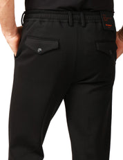 PANTALONE UOMO OFFICINA 36 METTA NERO CON COULISSE IN VITA
