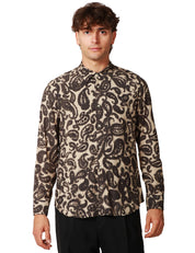 CAMICIA UOMO OFFICINA 36 TEA BEIGE FANTASIA IN VISCOSA