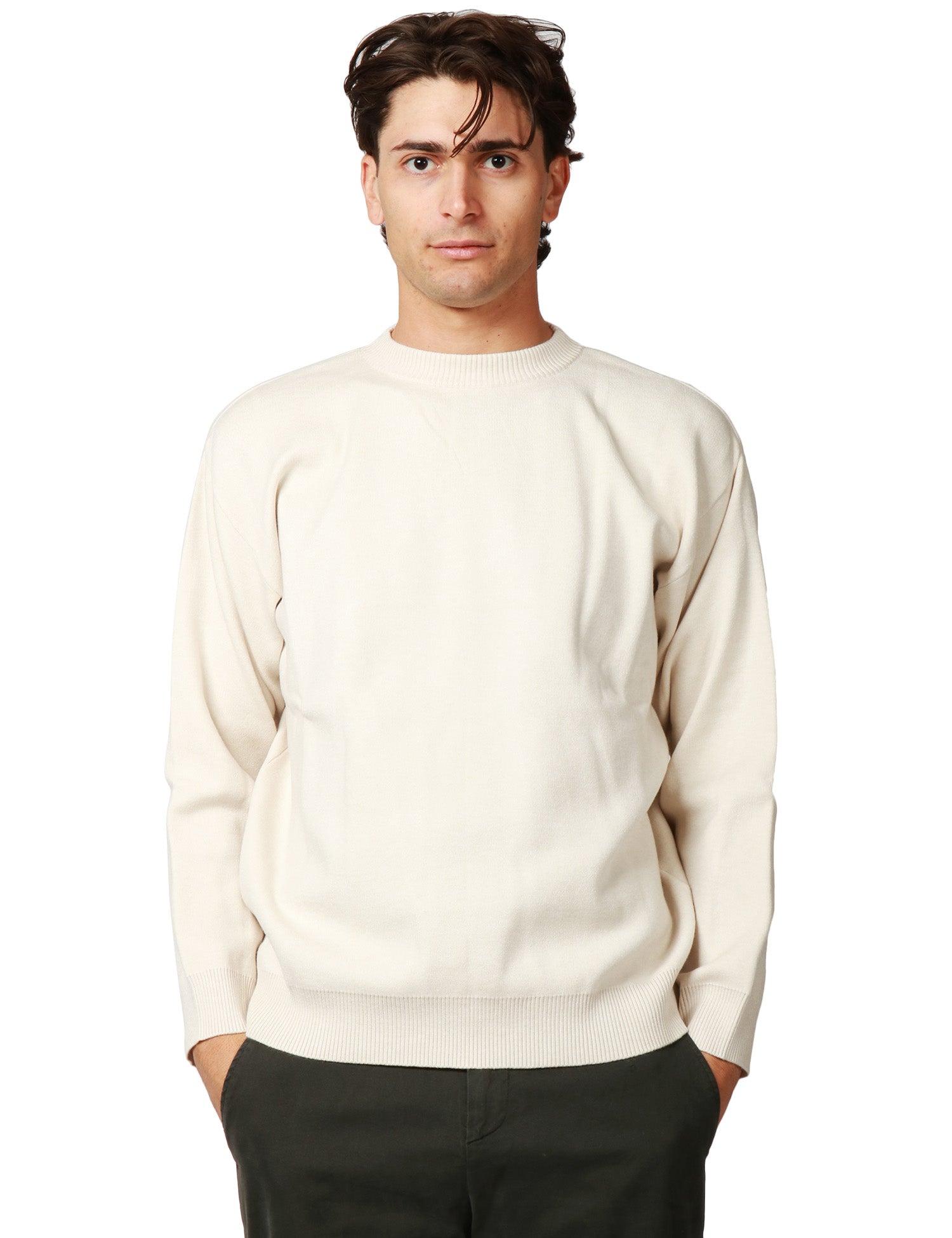 MAGLIA UOMO OFFICINA 36 BURRO GIROCOLLO BOXY FIT