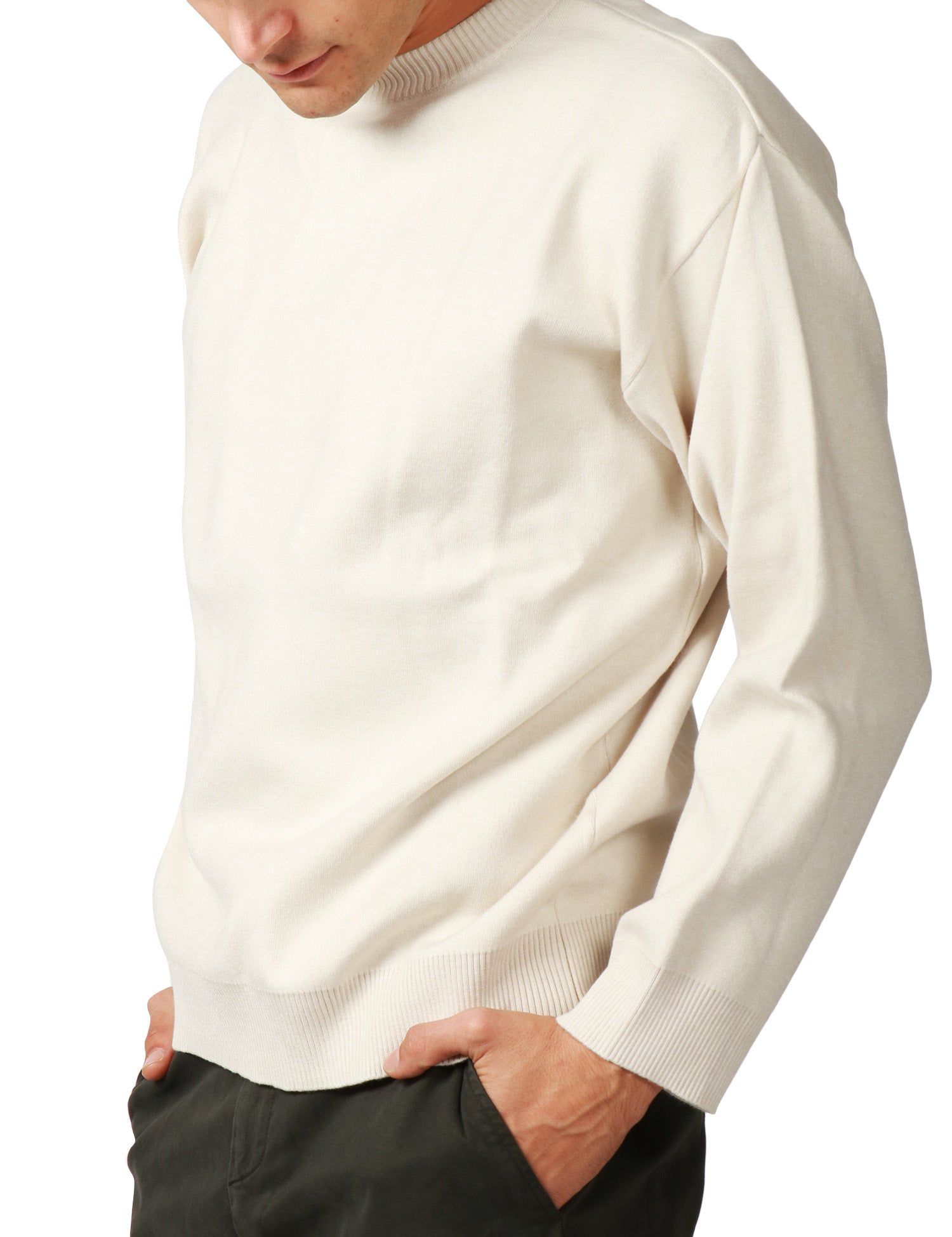 MAGLIA UOMO OFFICINA 36 BURRO GIROCOLLO BOXY FIT