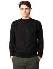 MAGLIA UOMO OFFICINA 36 NERO GIROCOLLO BOXY FIT