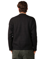 MAGLIA UOMO OFFICINA 36 NERO GIROCOLLO BOXY FIT