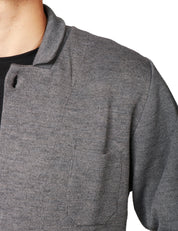 GIACCA UOMO OFFICINA 36 GRIGIA CON PICCOLO COLLO E TASCHE APPLICATE DAVANTI