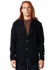 Giacca uomo officina 36 blu monopetto con due bottoni in maglia a coste