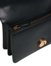 BORSA PINKO MINI LOVE BAG ICON NERA IN PELLE MANO SETA CON BORCHIE E FIBBIA LOVE BIRDS ORO