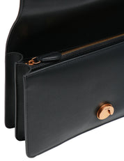 BORSA PINKO CLASSIC LOVE BAG ONE NERA IN PELLE MANO SETA CON FIBBIA LOVE BIRDS IN METALLO DORATO