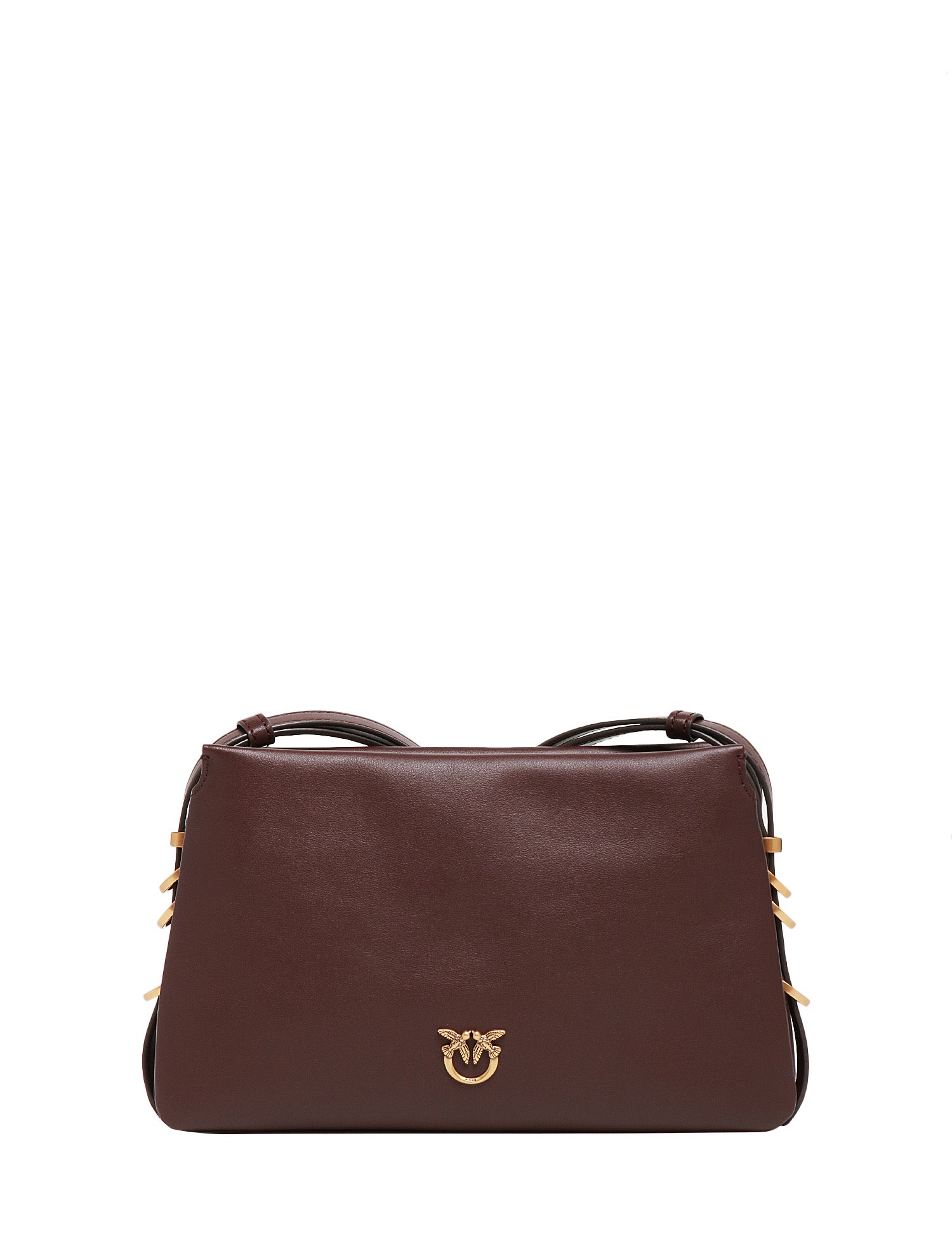 BORSA DONNA PINKO ONE, TWO, THREE BAG MINI ROSSA IN PELLE MANO SETA CON TRE SCOMPARTI E TRACOLLA