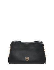 BORSA DONNA PINKO ONE, TWO, THREE BAG MINI NERA IN PELLE MANO SETA CON TRE SCOMPARTI E TRACOLLA