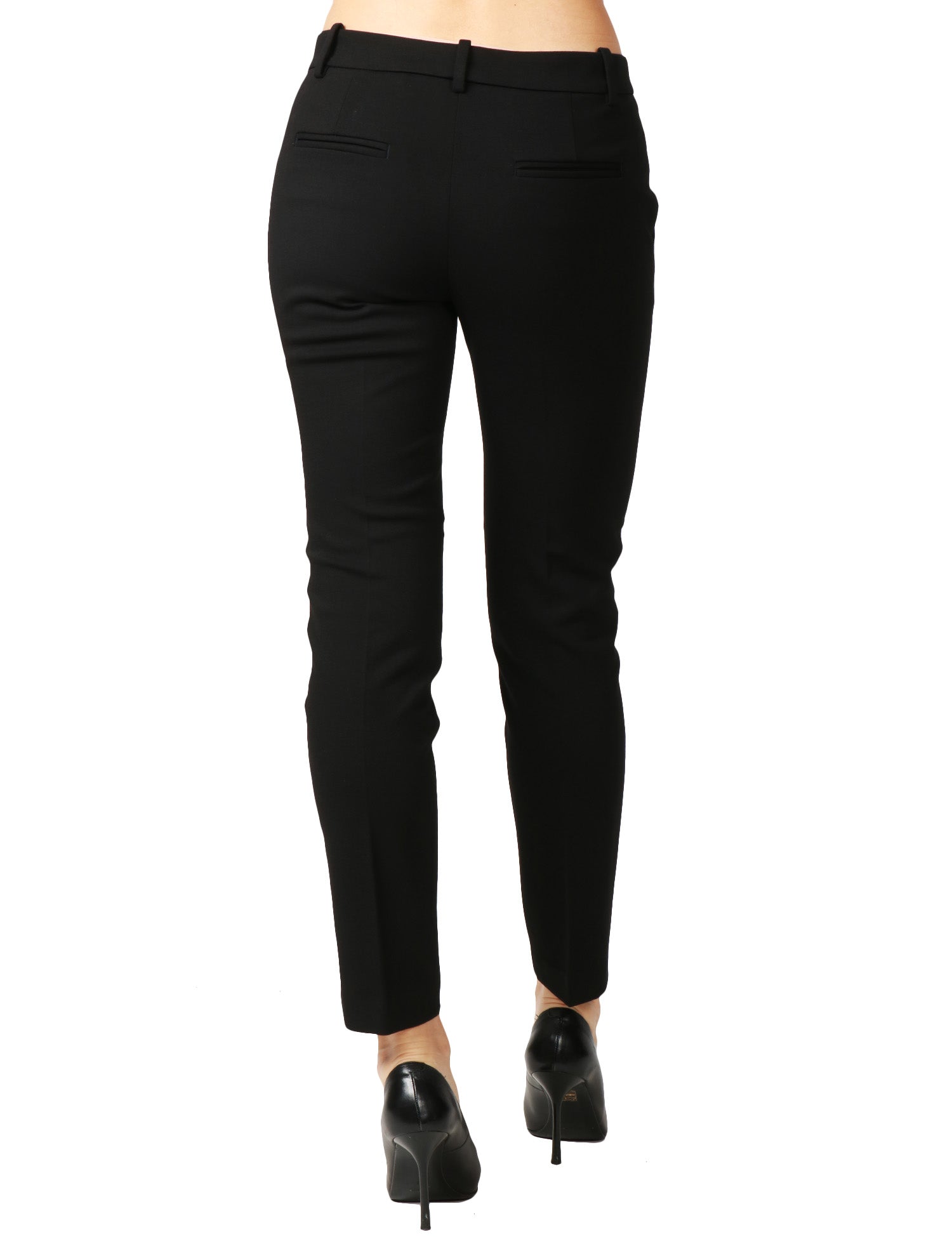 PANTALONE DONNA PINKO BELLO NERO CIGARETTE-FIT IN PUNTO STOFFA