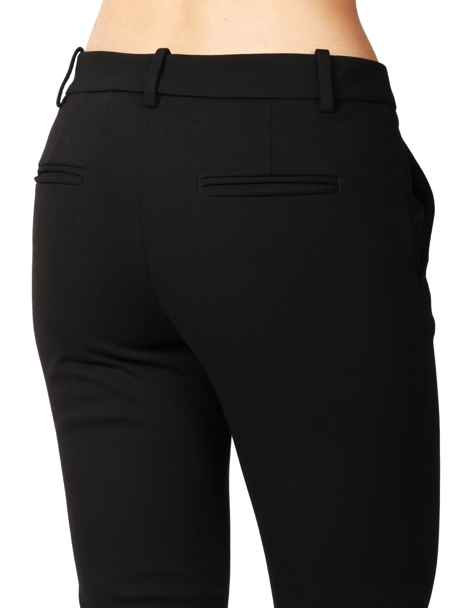 PANTALONE DONNA PINKO BELLO NERO CIGARETTE-FIT IN PUNTO STOFFA