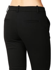 PANTALONE DONNA PINKO BELLO NERO CIGARETTE-FIT IN PUNTO STOFFA