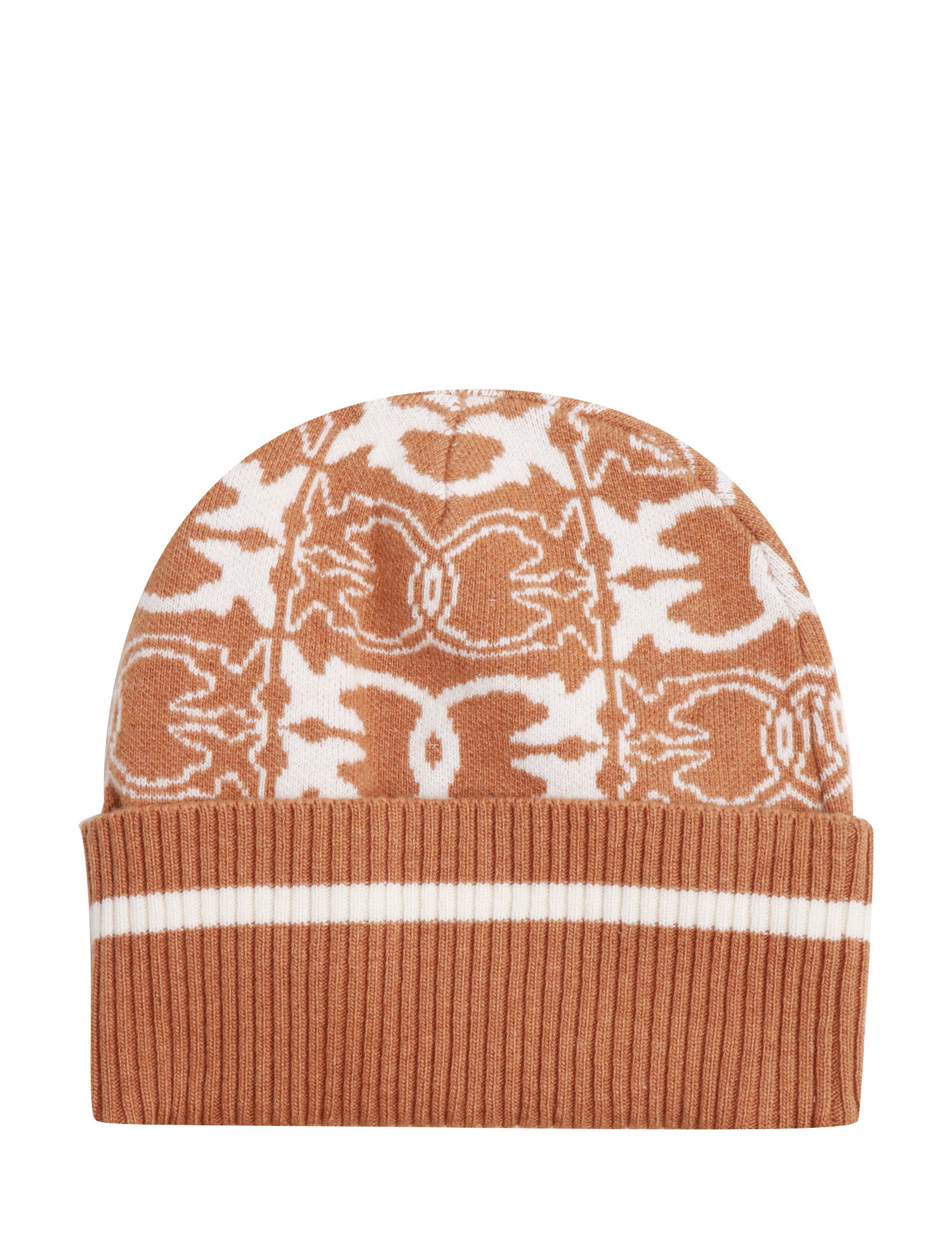 CAPPELLO DONNA PINKO BULGARIA BIANCO/CAMMELLO CON STAMPA JACQUARD LOVE BIRDS