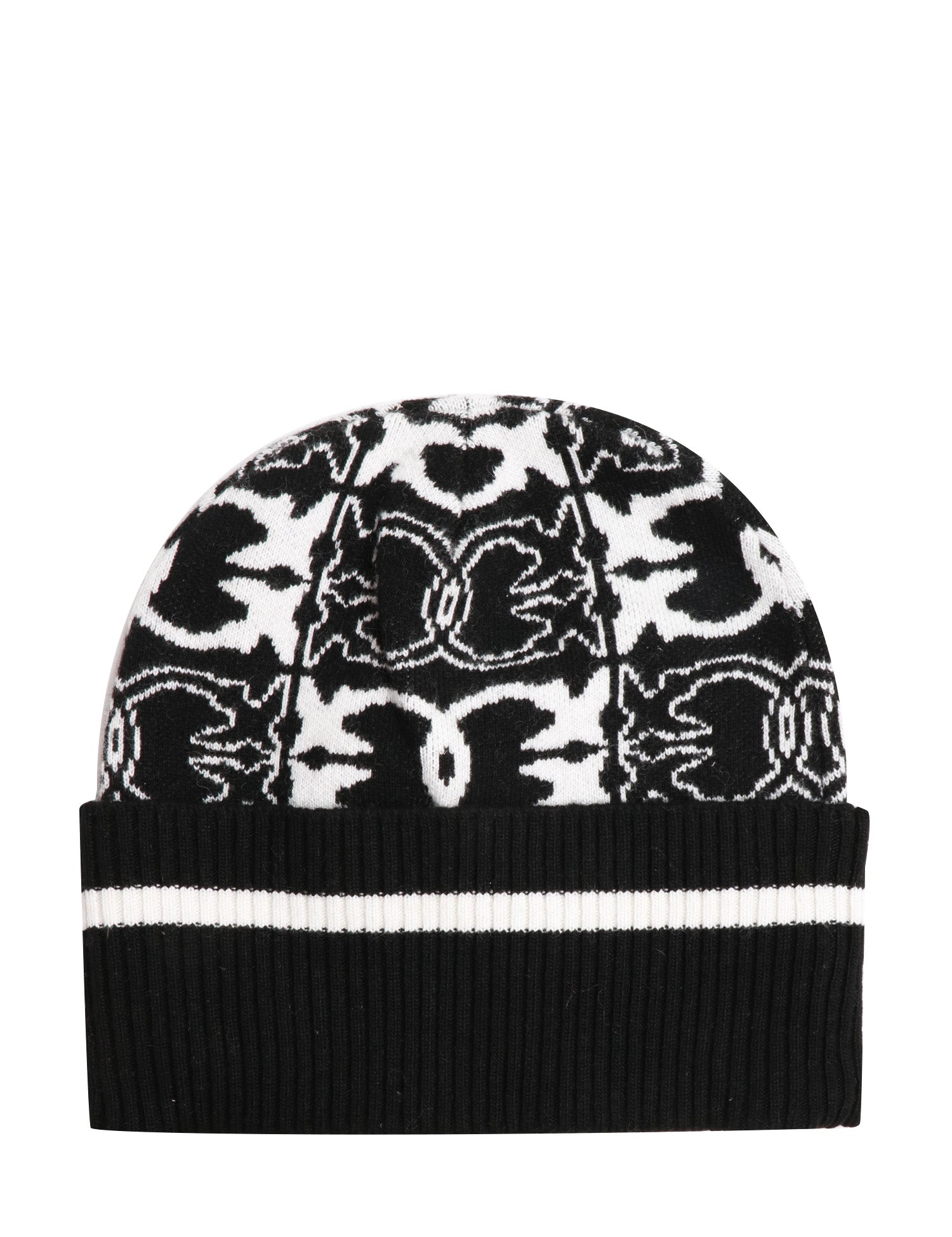 CAPPELLO DONNA PINKO BULGARIA BIANCO/NERO CON STAMPA LOGO LOVE BIRDS