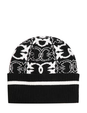 CAPPELLO DONNA PINKO BULGARIA BIANCO/NERO CON STAMPA LOGO LOVE BIRDS