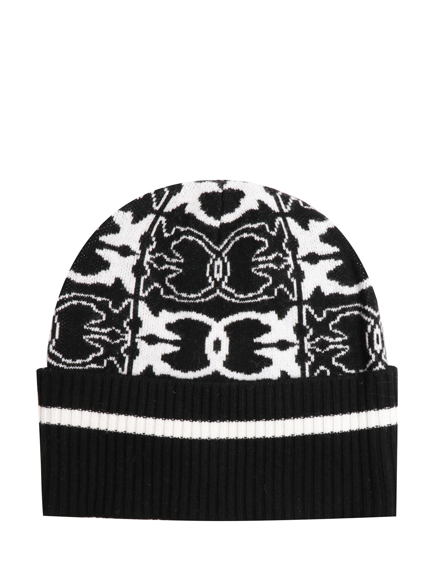 CAPPELLO DONNA PINKO BULGARIA BIANCO/NERO CON STAMPA LOGO LOVE BIRDS