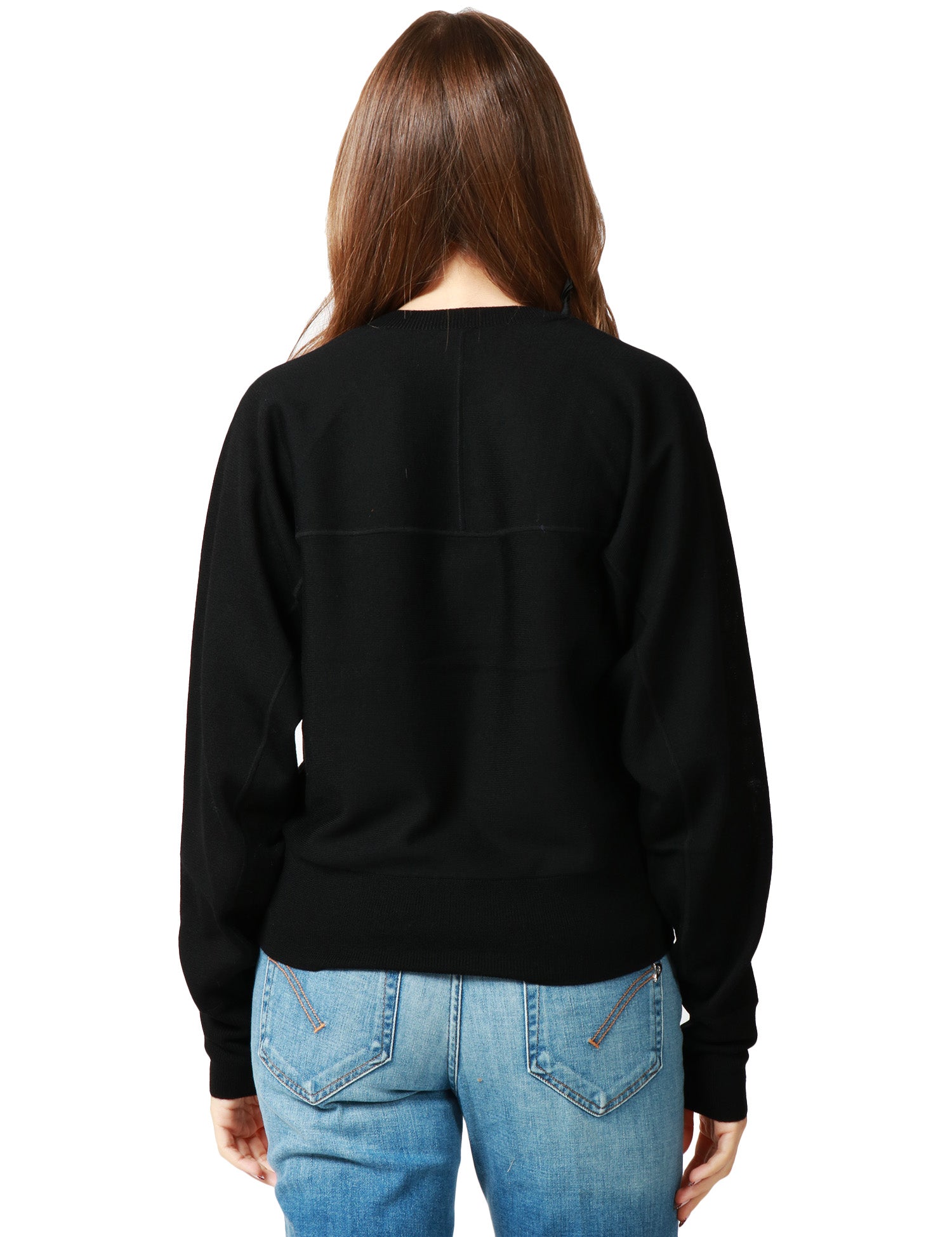 MAGLIA DONNA PINKO LANZAROTE NERA GIROCOLLO IN LANA MERINO CON LOGO LOVE BIRDS A INTARSIO SUL PETTO