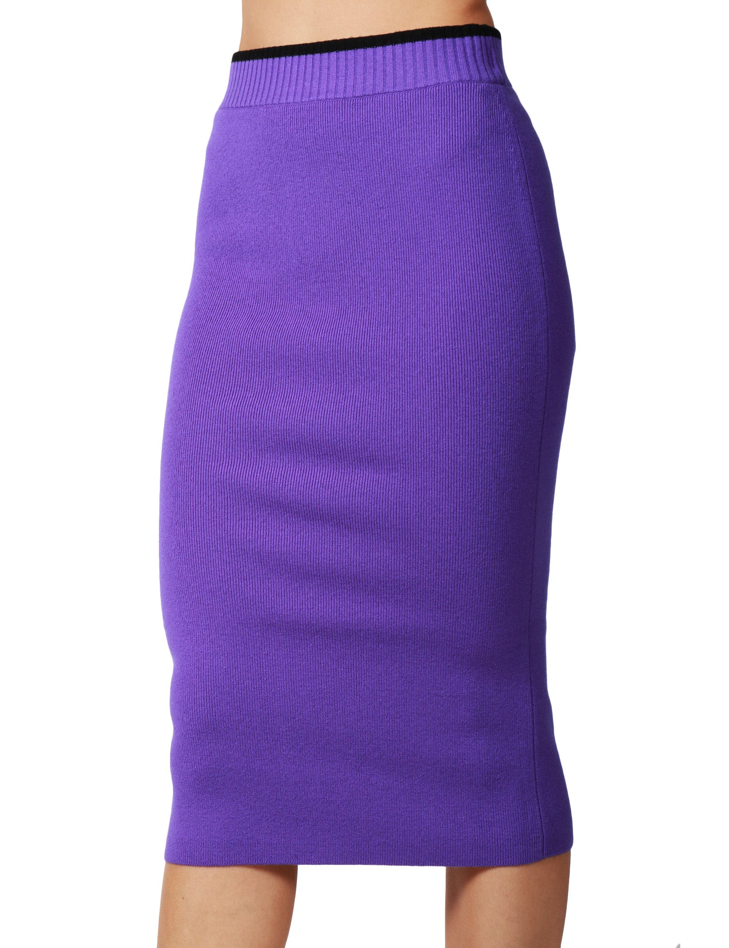 GONNA TUBINO PINKO NUOVA GUINEA LAVANDA IN MISTO LANA E CASHMERE CON ETICHETTA LOGO SUL RETRO