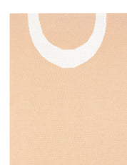 Sciarpa pinko beige con logo lettering